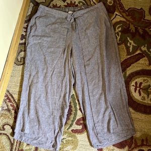 J JILL size 1X Linen Bark Oat Brown Womens PURE JILL Harem Dual Layer $89 NEW